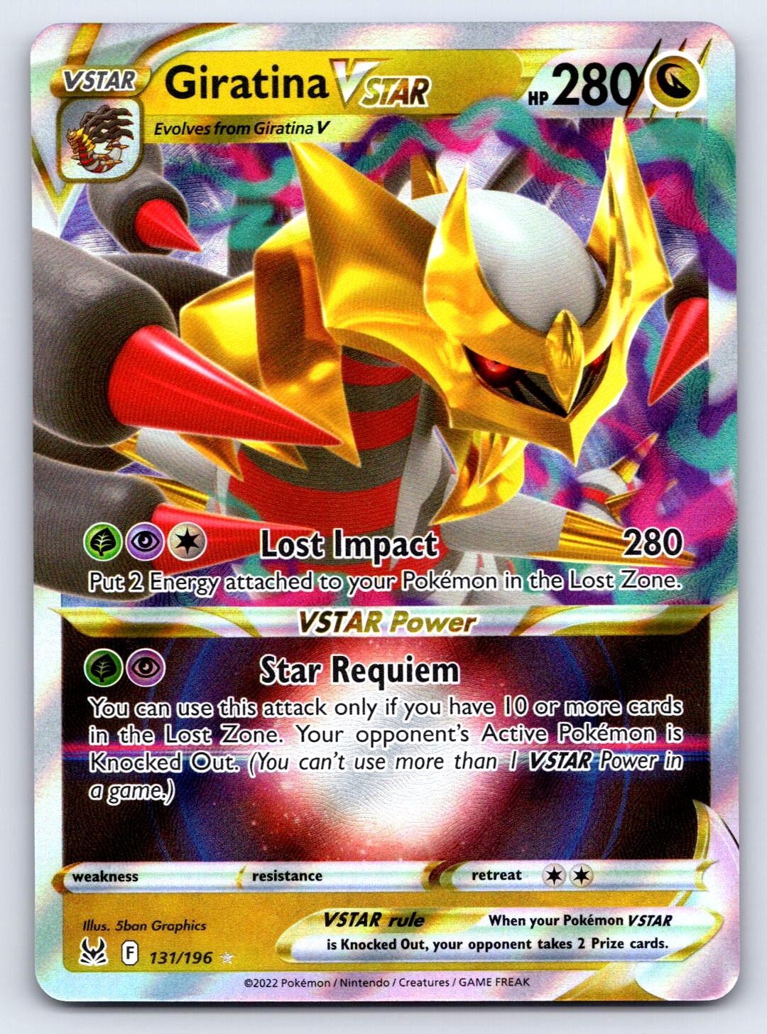 Giratina VSTAR 131/196 Holo VSTAR Rare Lost Origin Pokemon Near Mint