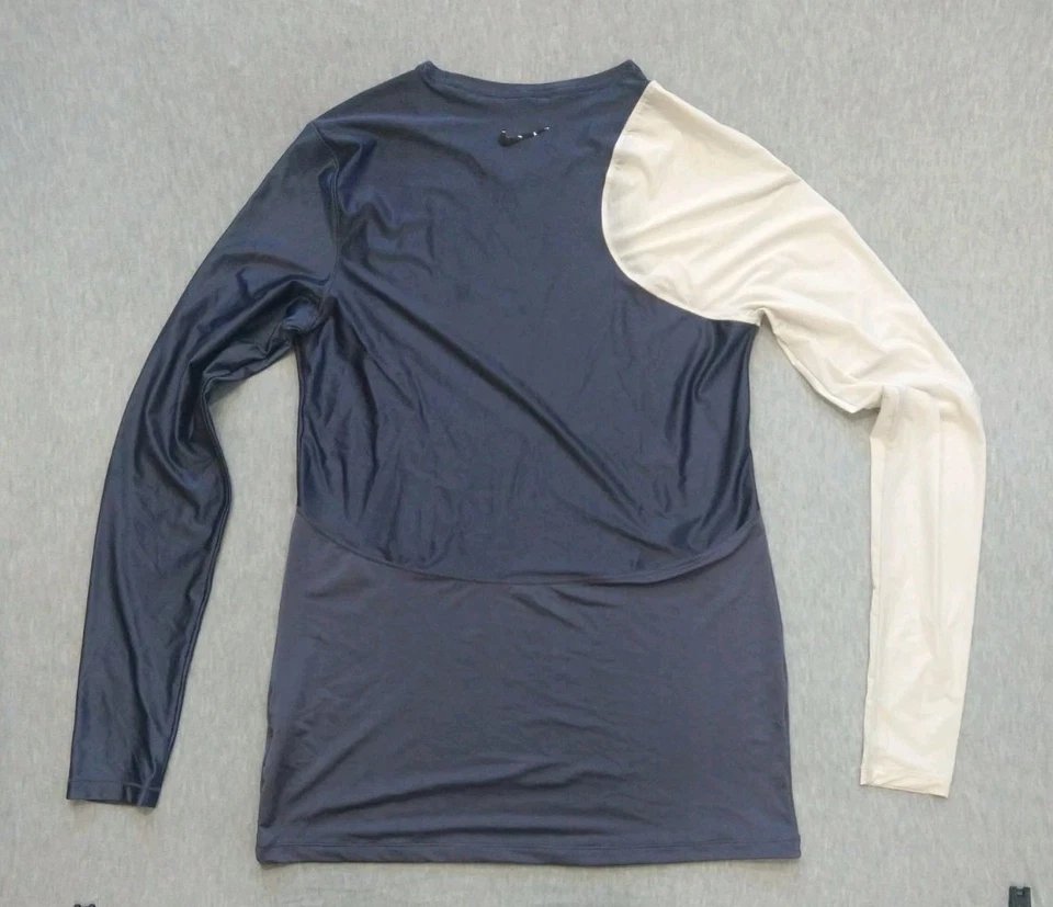 Camiseta Nike Pro Hypercool Glamour feminina XL azul compressão treinamento top - Imagem 2 de 4