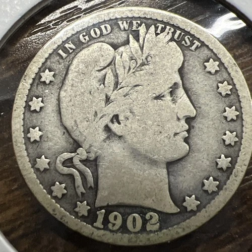 1902 Barber Liberty Head quarter 90% silver Actual coin Fill Your Collection