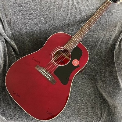Ledux J-45S Style Acoustic Electric Guitar Solid Spruce Top With Bone Nut B-Band