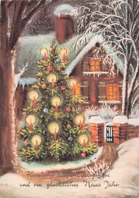 Postcard Vintage(1) DEU, Germany Happy New Year #199 P 12/16/1966 (#677)