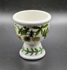 Portmeirion Botanic Garden Egg Cup Yellow Flowers with Butterflies Excellent Con