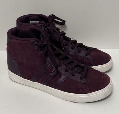 Adidas NEO Cloudfoam Daily QT Mid Sneaker Shoe Plum Burgandy Women s 9