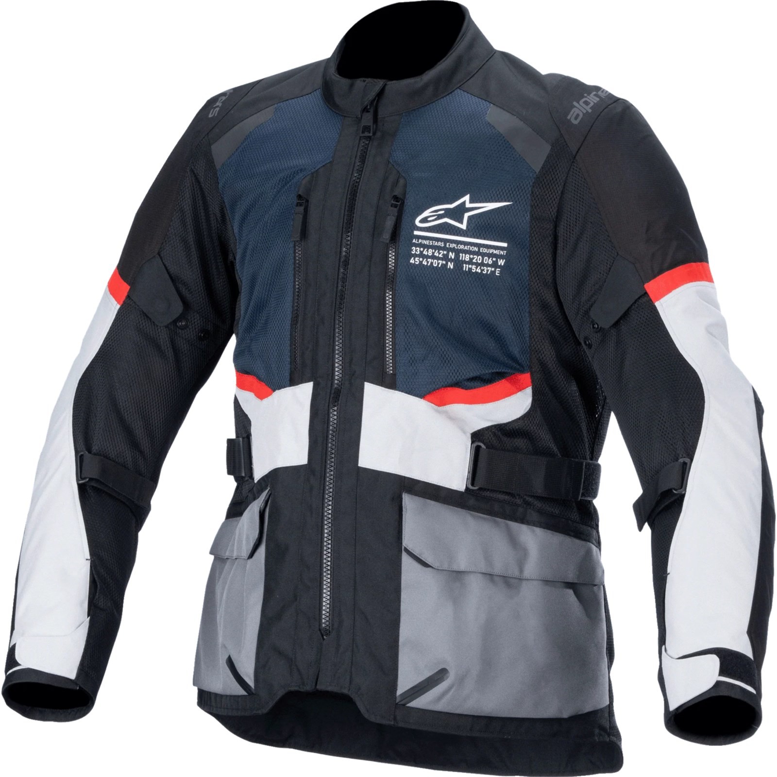 Herren Motorrad Jacke XL - Alpinestars Andes Air Drystar - blau-schwarz-grau