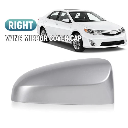 SILVER RIGHT SIDE MIRROR COVER CAP PASSENGER FOR 2012-17 TOYOTA CAMRY W/O SIGNAL