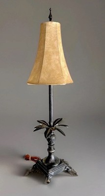 Bronze Pineapple Palm Tree Table Lamp 36.5  Tall Vintage
