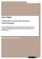 Verbrechen Und Die Internationale Strafverfolgung Enver Sopjani
