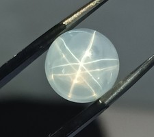 6.00Ct Cabochon Natural 6-Rays White Star Sapphire Loose Certified Gemstone