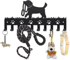 Metal Dog Coat Hooks Wall Mount Dog Leash Coat Rack 9.8 4.7inch 10 Hooks Decorat