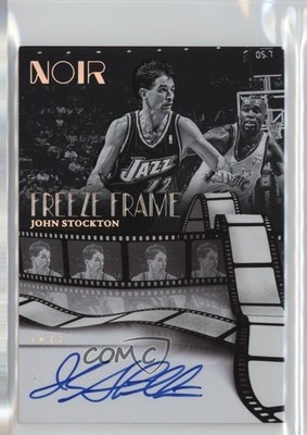 2024 Panini Noir Freeze Frame Signatures /49 John Stockton #FFS-JST Auto HOF 7o6