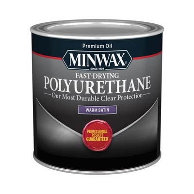 Minwax 1/2 pt 23010 Clear Fast-Drying Oil-Based Pint, Warm Satin 