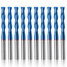 Hqmaster Cnc Router Bits 1/8 Shank Cnc Bit End Mill Flat Nose Carbide Endmill