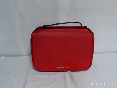 ''Pre-Owned'' Amazon Basics Red Hard Shell Travel & Stg Case 12x8x5 for Nintendo S