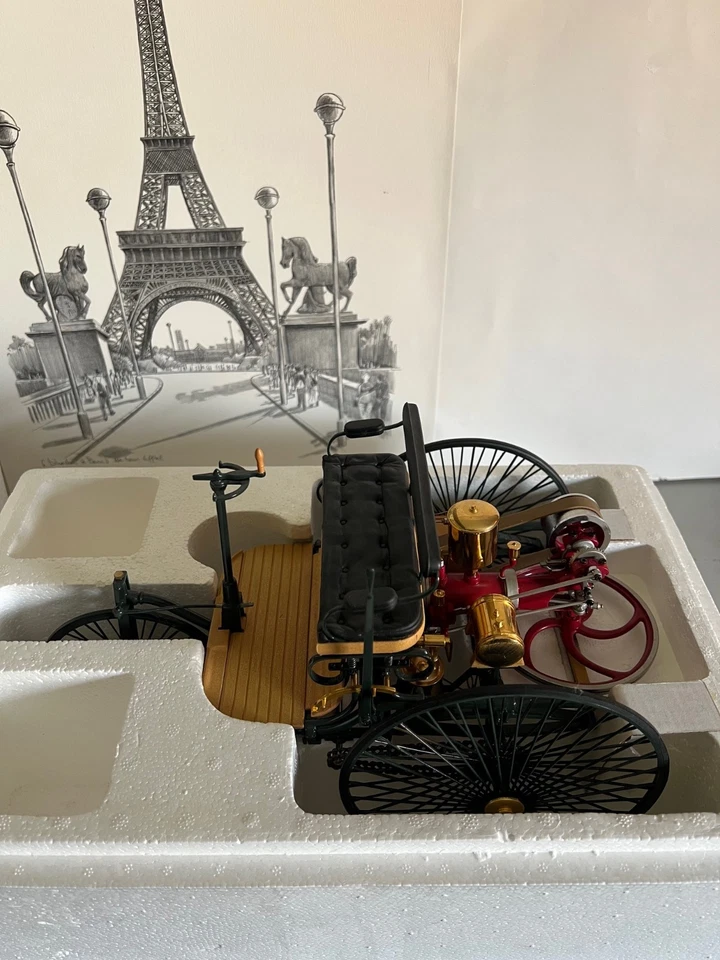 Franklin Mint Benz Patent Motorwagen 1886  inkl. OVP 1:8 sehr selten - Bild 2 von 4