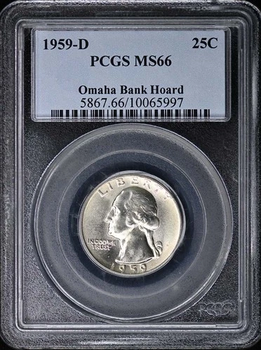 1959-D 25C Washington Quarter PCGS MS66