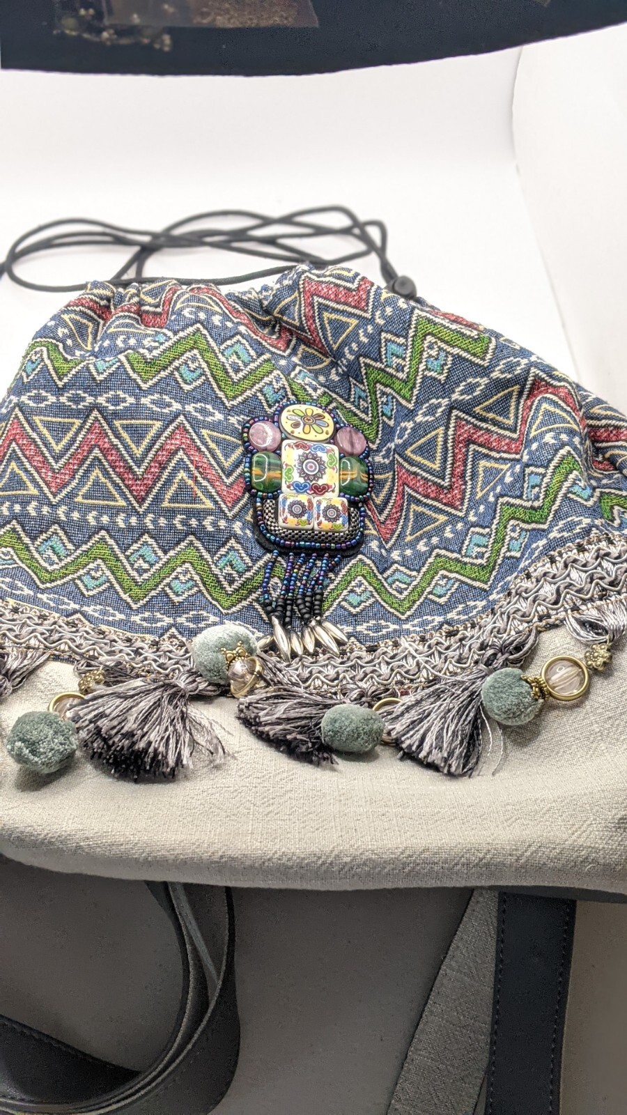 Boho Geometric Pattern Backpack, Very Awesome - image 1