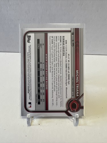 MICHEL TRIANA 2022 Bowman 1st Edition Yellow Foil /75 Reds #BPPF-75 1st Bowman - 第 2/3 張圖片