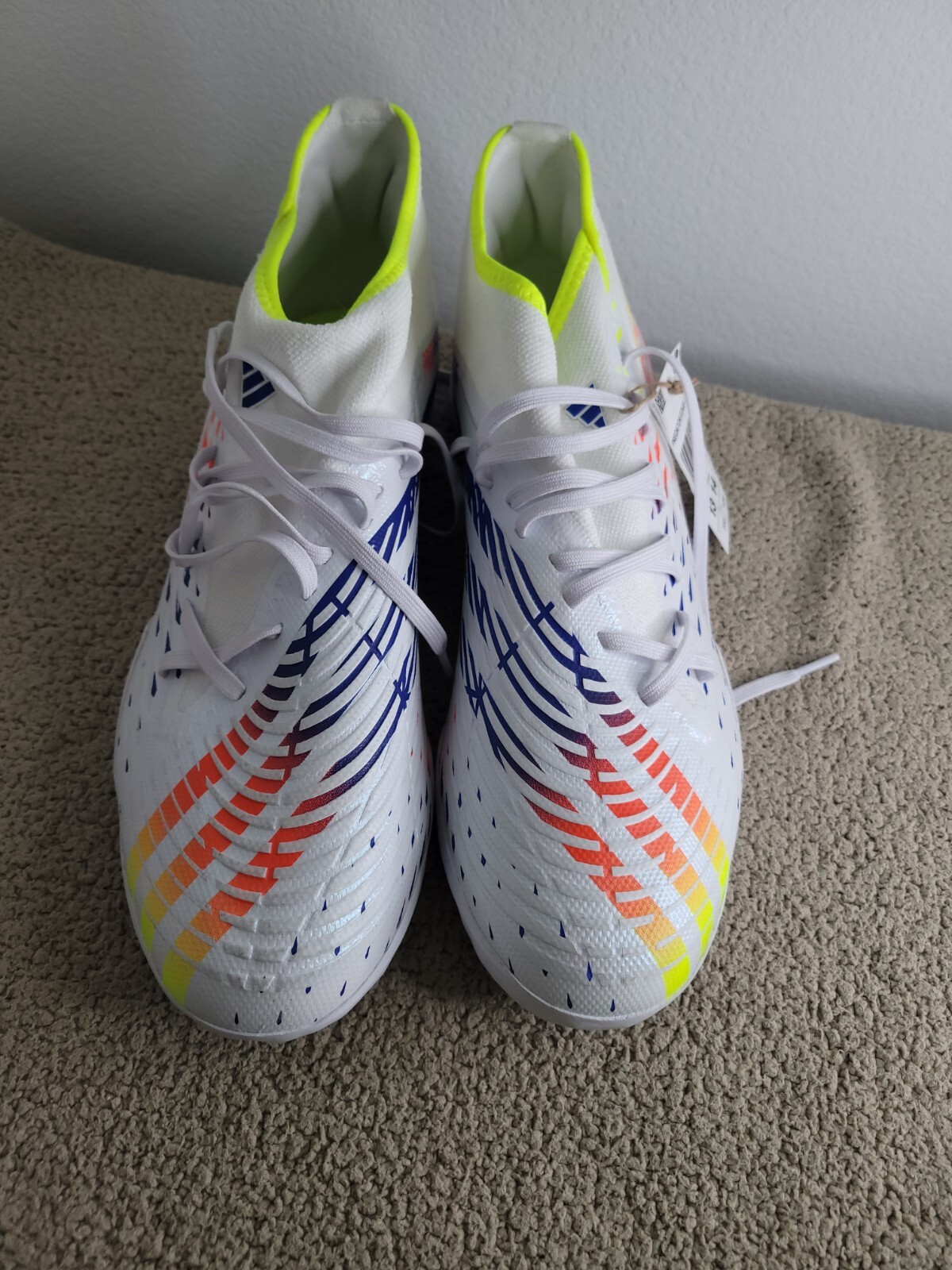 NWT Adidas Predator Edge.3 Turf Men 13 World Cup Soccer White Cleats GW0951 S181 image 5