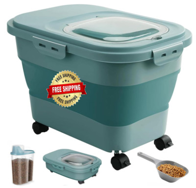 Contenedor Plegable De Almacenamiento De Alimentos Para Perros Y Gatos, NEW US..