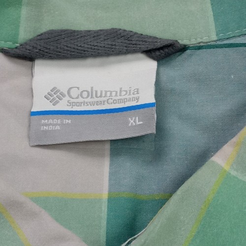 Camisa de manga corta Columbia XL abotonada 100 % algodón para hombre - Cuadros multicolor - Imagen 2 de 12