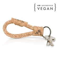 Cork Keychain Vegan, Sustained  Fair Trade IN Handmade Manufactured