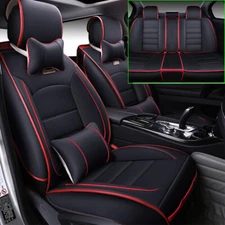 Universal Full Set Luxury 5 Seats PU Leather Front & Rear Car Seat Cover Cushion