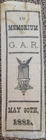 1881 GAR MEMORIAL DAY RIBBON