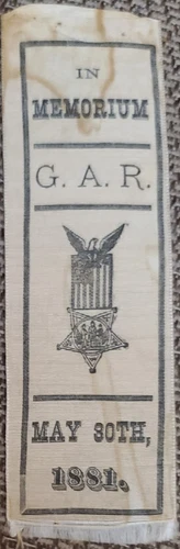 1881 GAR MEMORIAL DAY RIBBON