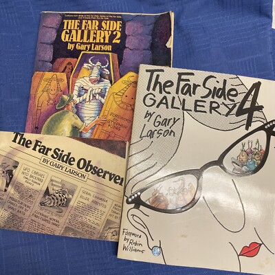 The Far Side Gallery 2 & 4. and the 8th collection By Gary Larson 3 books