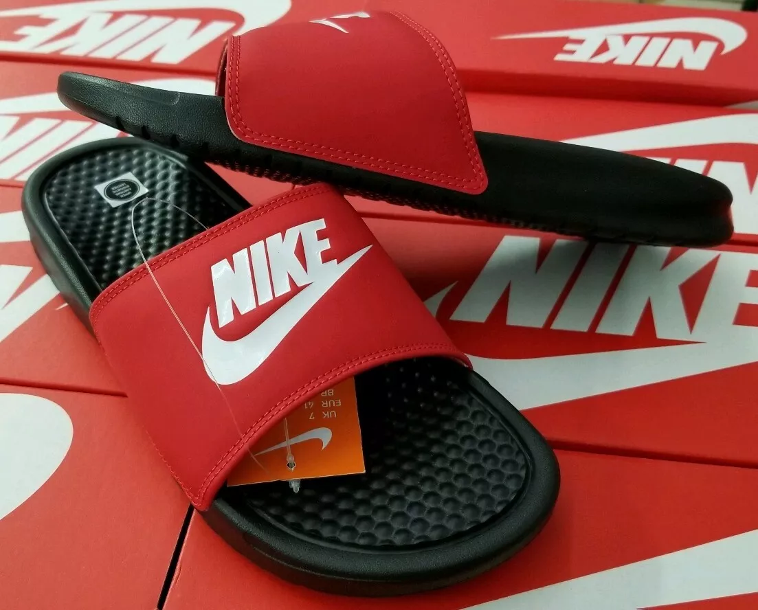 Nike benassi jdi slides red sales