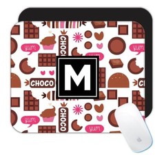 Gift Mousepad : Chocolate Dessert Clear Pattern Candy Bite Hearts Kids Kitchen