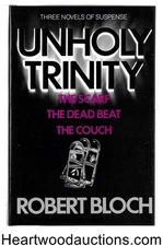 UNHOLY TRINITY by Robert Bloch Signed 1st Ltd