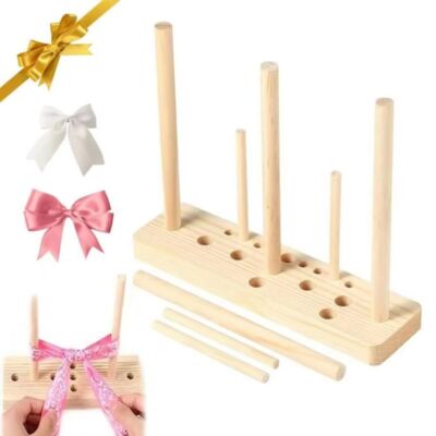 Double Sided Bow Maker Adjustable Wooden Ribbon Wreath Bow Maker ...