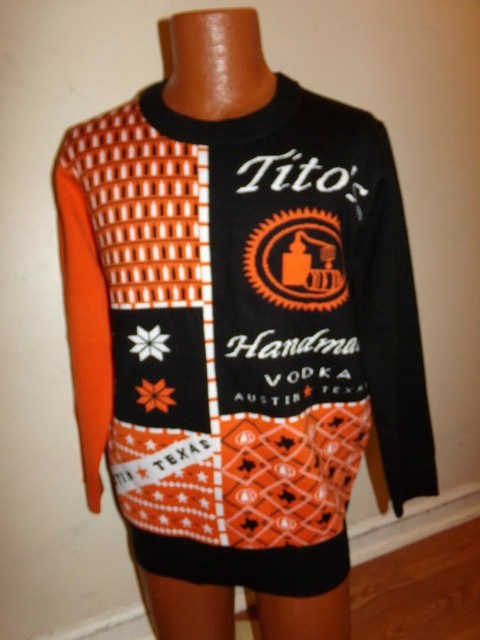 Tito's Handmade Vodka Pullover Sweater Mens Size Medium Ugly Christmas | eBay