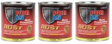 POR-15 Rust Preventive Permanent Coating Semi Gloss Black 3 Quarts 45404