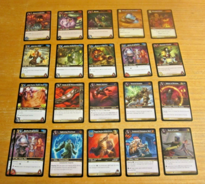 rare world of warcraft cards 2008 World of Warcraft Drums of War TCG Lot of 21 Cards w/1 RARE, 5  UNCOMMONS