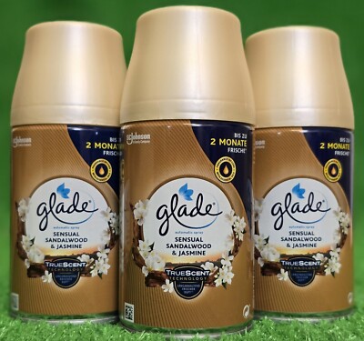(30,36 /L) 3x Glade Automatic Spray Sandelholz Jasmin 269ml Nachfüller Versand0 