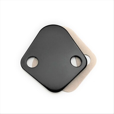 Fuel Pump Block Off Plate Port Delete Steel BB Chevy Ford Chrysler Mopar Black