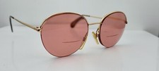 Vintage Jane Gold Oval Half-Rim Metal Sunglasses Germany FRAMES ONLY