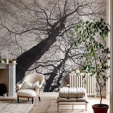 Wall Mural Black Tree Trunk Wallpaper Forest Peel and Stick Vinyl Room Decor US