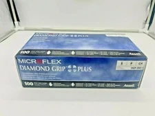 Ansell Microflex Diamond Grip Small  Powder-Free Latex Glove  100 CT DGP-350-S