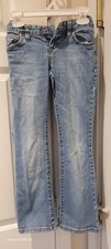 Old Navy Girls Boot-Cut Blue Jeans Size 7 in Perfect Condition