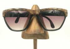 Vintage Statements Riviera Brown Brow Black Square Sunglasses Frames France
