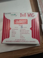 Vintage Dollspart Size 8 Honey Blonde Doll Wig Braid Style In Original Box