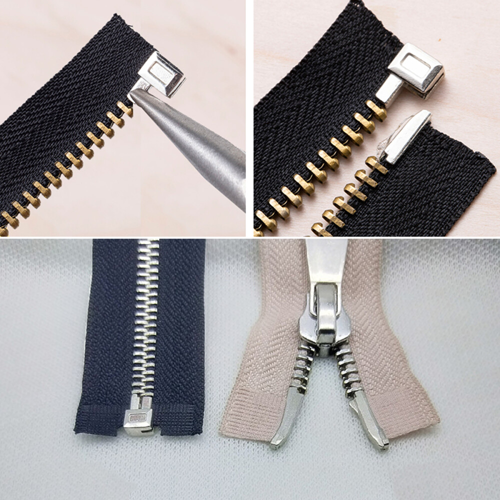 190 PCS Zipper Insertion Pin Sliders Pullers Luggage Zippers Extension