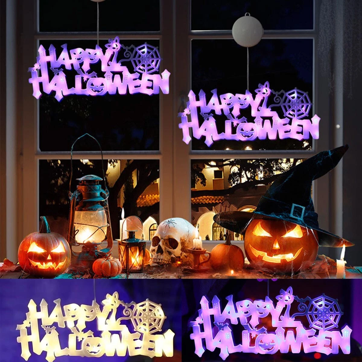 Halloween LED Fairy Light Purple Battery Indoor String Lights Home ...