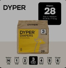 DYPER Viscose from Bamboo Baby Diapers Size 3-Honest Ingredients-Plant-Based