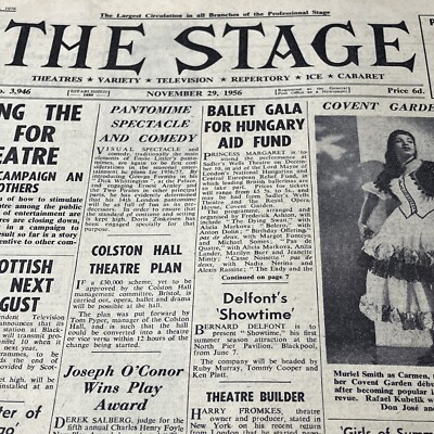 The Stage 1956 - Jeanette Scott. Diana Dors, Vera Lynn, Richard Attenborough