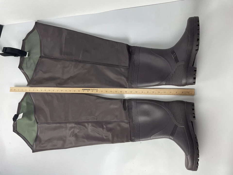 Frogg Toggs RANA II Men's PVC Cleated Brown Hip Waders Boots Size 10 - Image 4 of 4