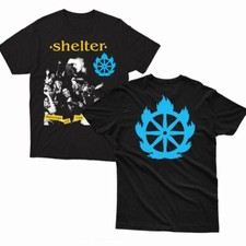 T-shirt SHELTER fascia manica corta cotone nero tutte le taglie TU409